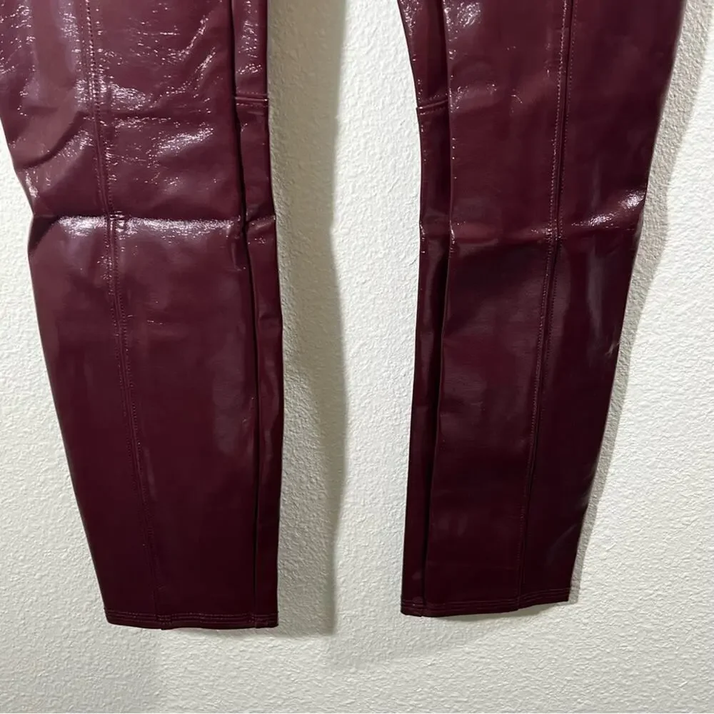 SPANX NWT Faux Patent Leather Hidden Contour Waistband Leggings Sizes S & M - Picture 12 of 15